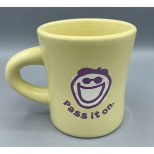 Life is Good Pass it On Yellow Coffee Tea Mug Ceramic Cup